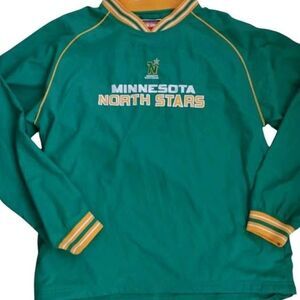 CCM Vintage MINNESOTA NORTH STARS Hockey Warm Up Pullover